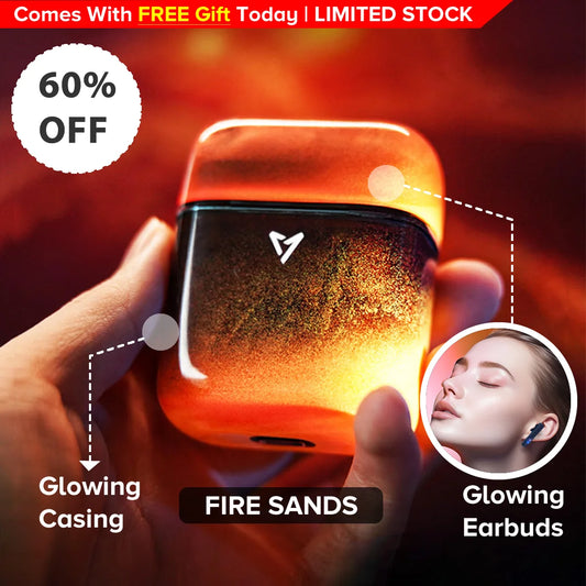 Jemcravo® Glowing FIRE Sands Casing and EarBuds PRO